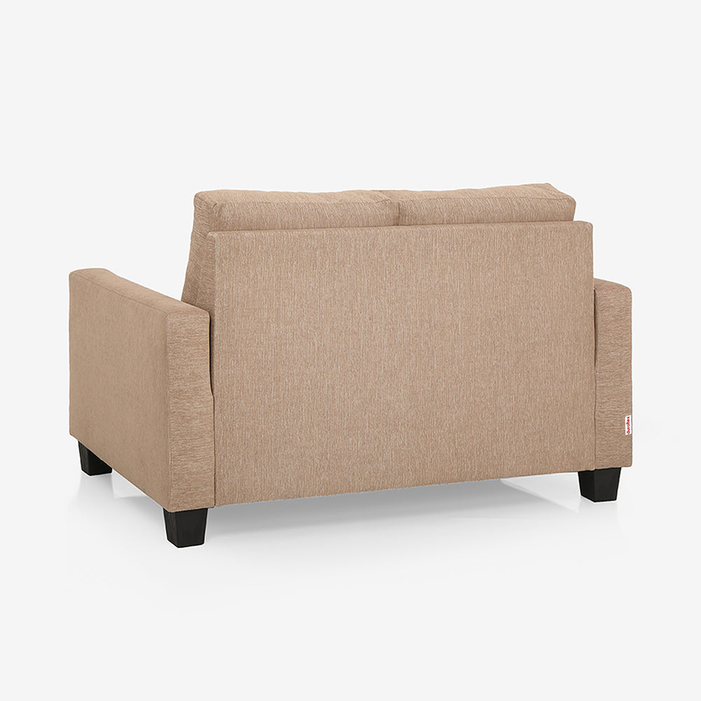 Ease Brown Fabric 2 Seater Sofa