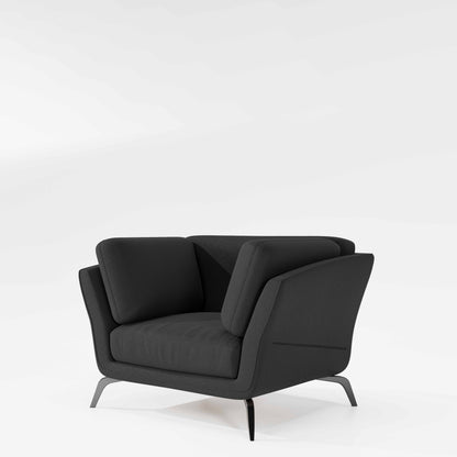 Symphony 1 Seater Suede fabric - Steel Grey