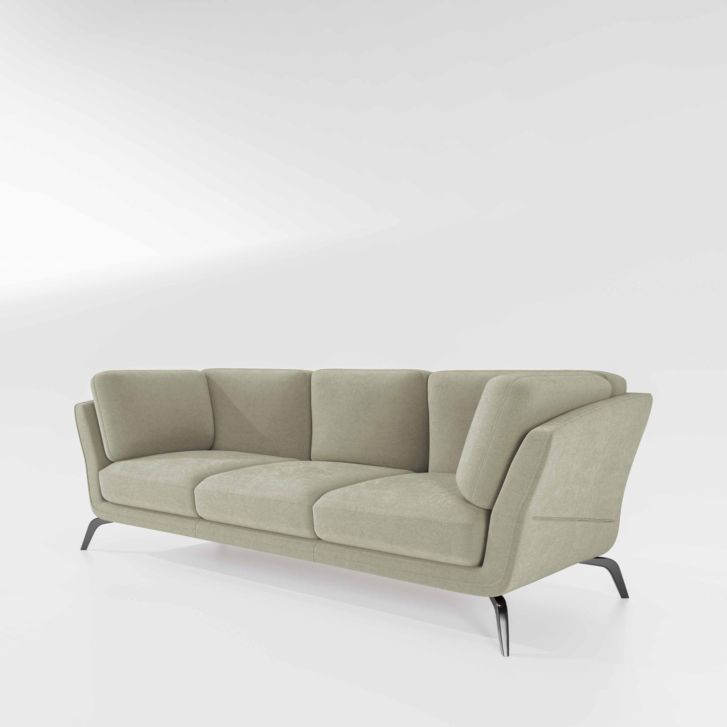Symphony 3 Seater Water & Stain Repellent Fabric - Pistachio shell