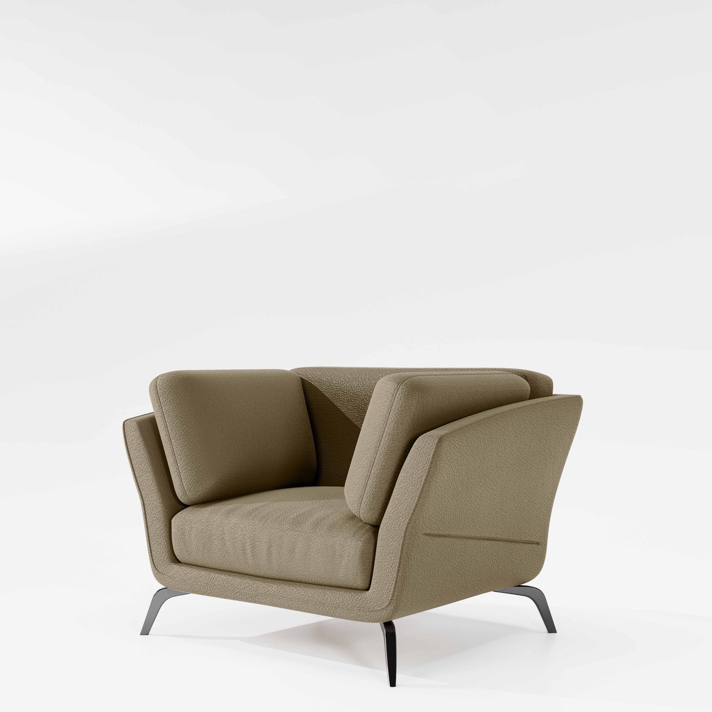 Symphony 1 Seater Suede fabric - Almond Milk