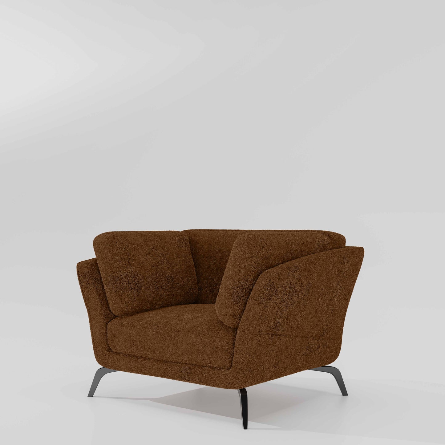 Symphony 1 Seater Boucle Fabric - Caramel