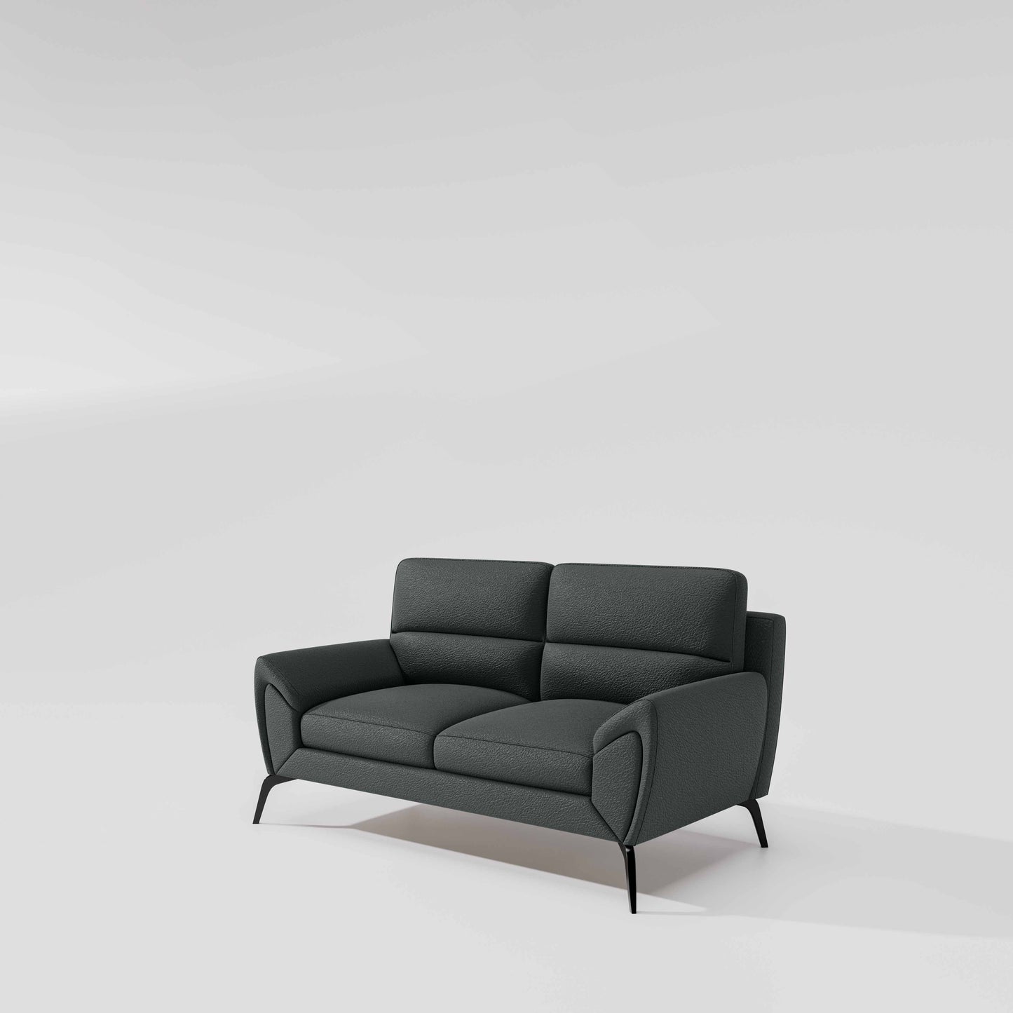 Octave 2 Seater Suede Fabric - Steel grey