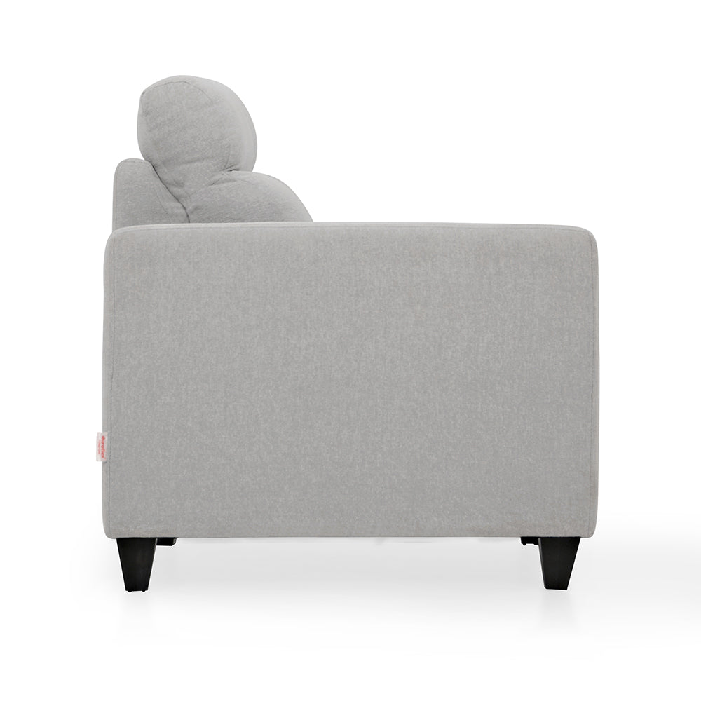 Zivo Plus Cloudy Gray Fabric 1 Seater Sofa
