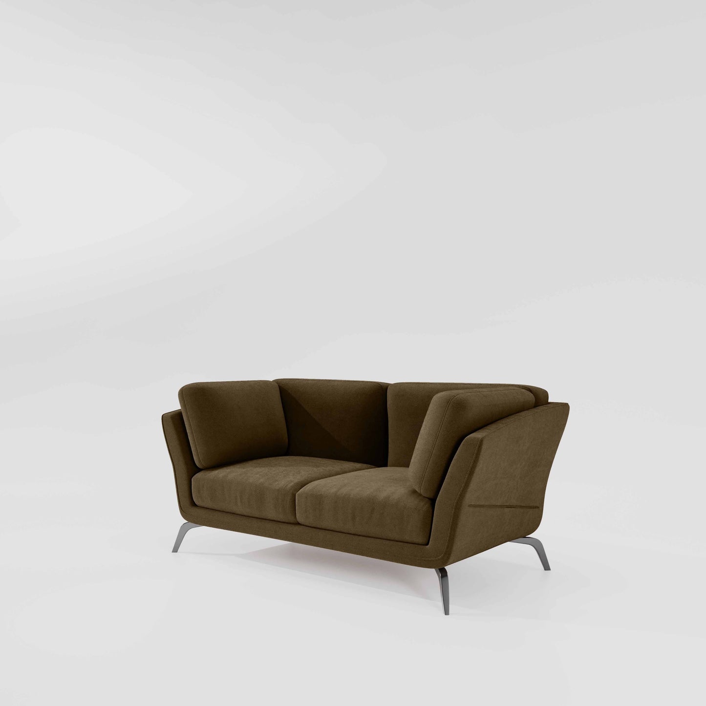 Symphony 2 Seater Water & Stain Repellent Fabric - Dark earth