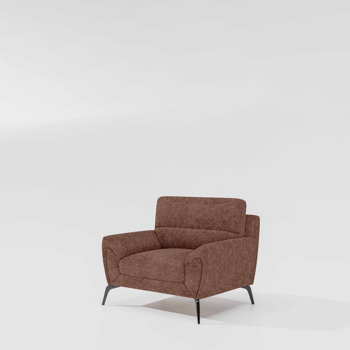 Octave 1 Seater Seater-Boucle Fabric - Dusty rose