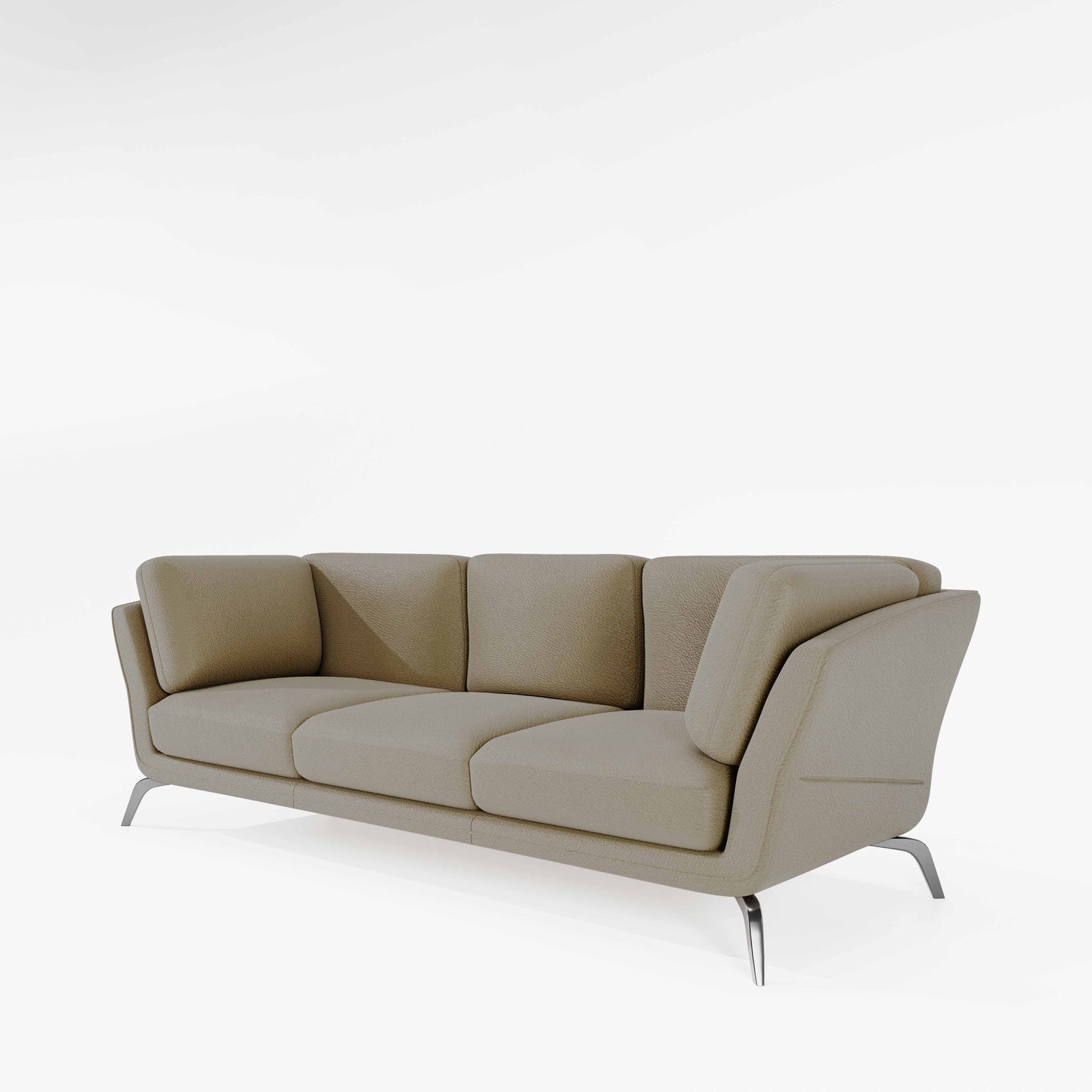 Symphony 3 Seater Suede fabric - Almond milk