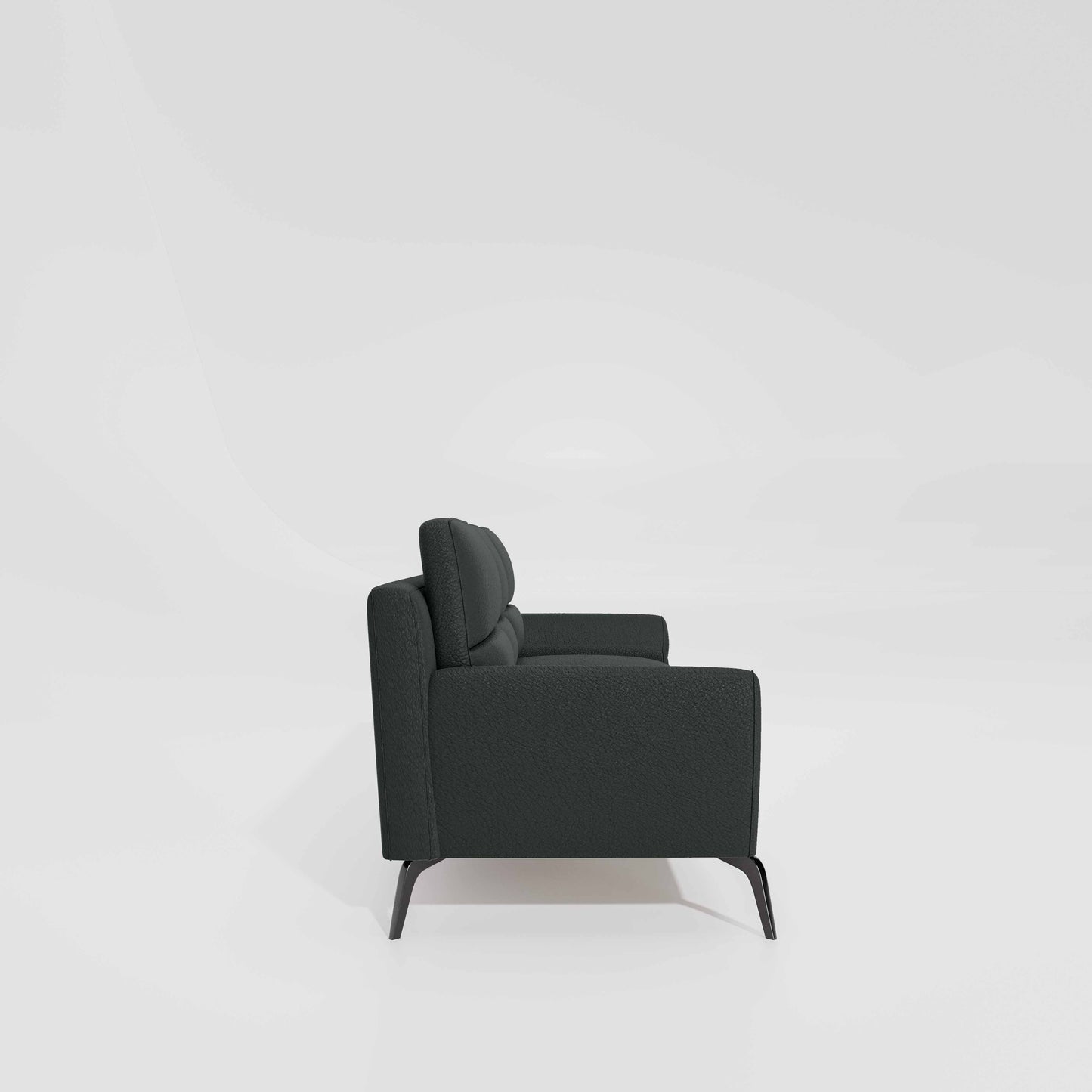Octave 3 Seater Suede Fabric - Steel grey