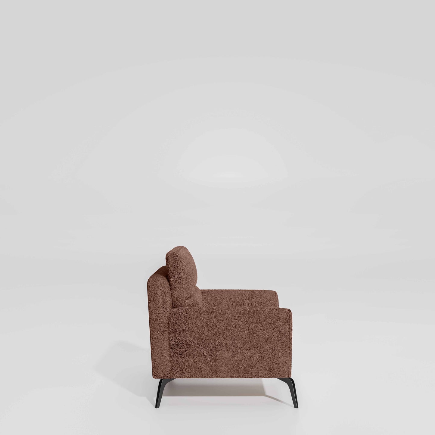 Octave 1 Seater Seater-Boucle Fabric - Dusty rose