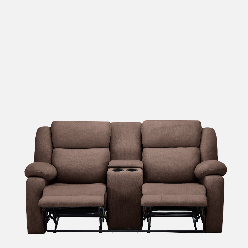 Avalon E Twin Motorized  Recliner |  2 seater | Saddle Brown |  Duroflex Furniture
