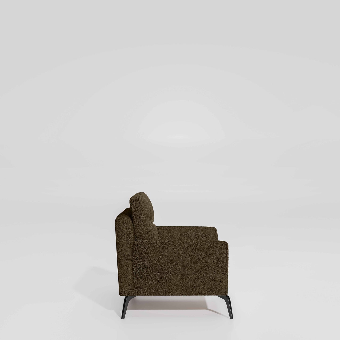 Octave 1 Seater Seater-Boucle Fabric - Sepia