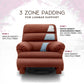 Avalon Posture pro Rocking & Rotating Single Seater Premium Leatherette Recliner, Tan, Motorized