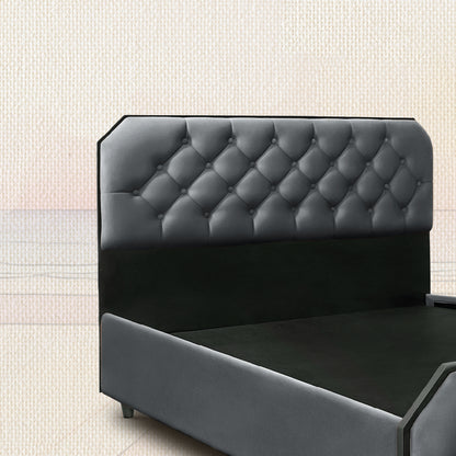 Wave Plus Adjustable Bed with Serene Upholstered Bed and Quboid 8" - Grey
