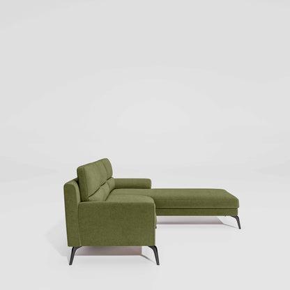 Octave 2 Seater Sofa with RH Lounger Water & Stain Repellent Fabric  - Sage Green