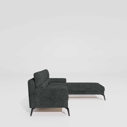 Octave 2 Seater Sofa with RH Lounger Boucle Fabric  - Sedona Sage