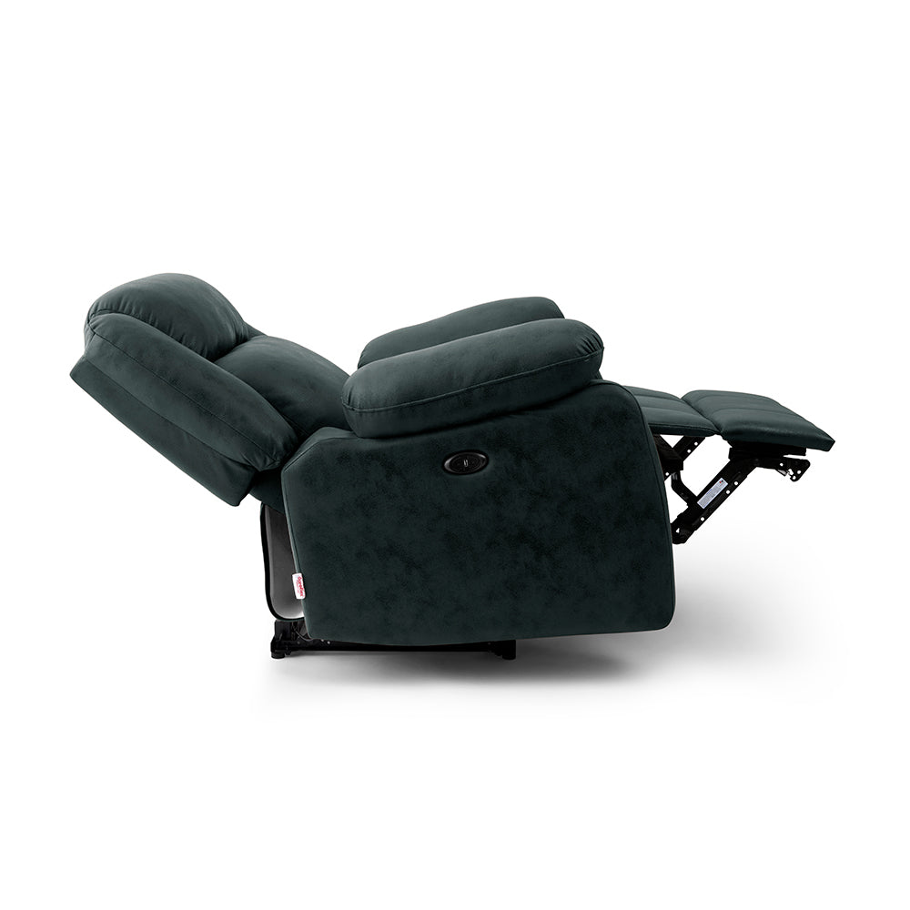 Avalon Midnight Blue Suede Recliner