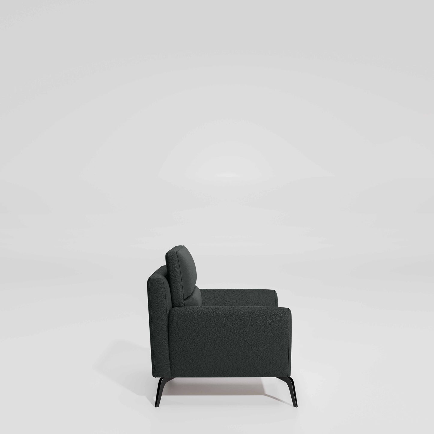 Octave 1 Seater Suede fabric - Steel grey