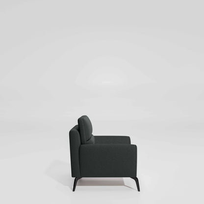 Octave 1 Seater Suede fabric - Steel grey