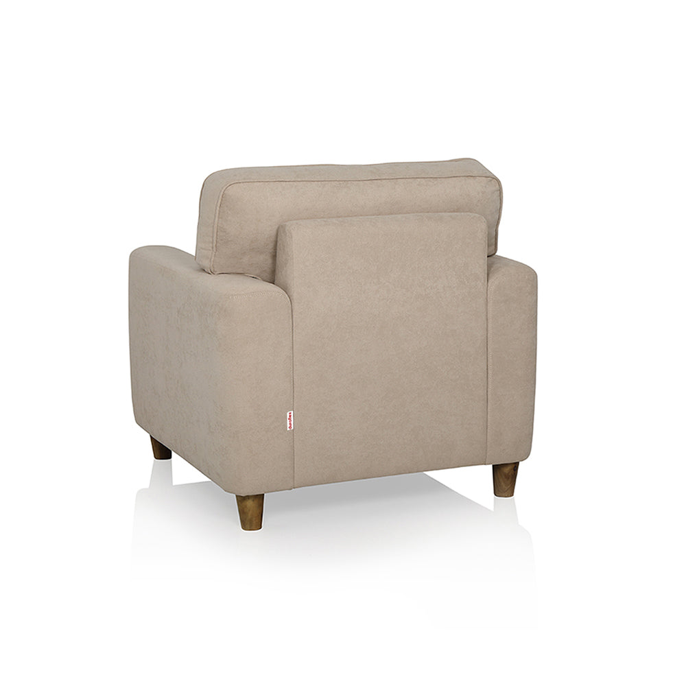 Utopia Beige Fabric 1 seater sofa
