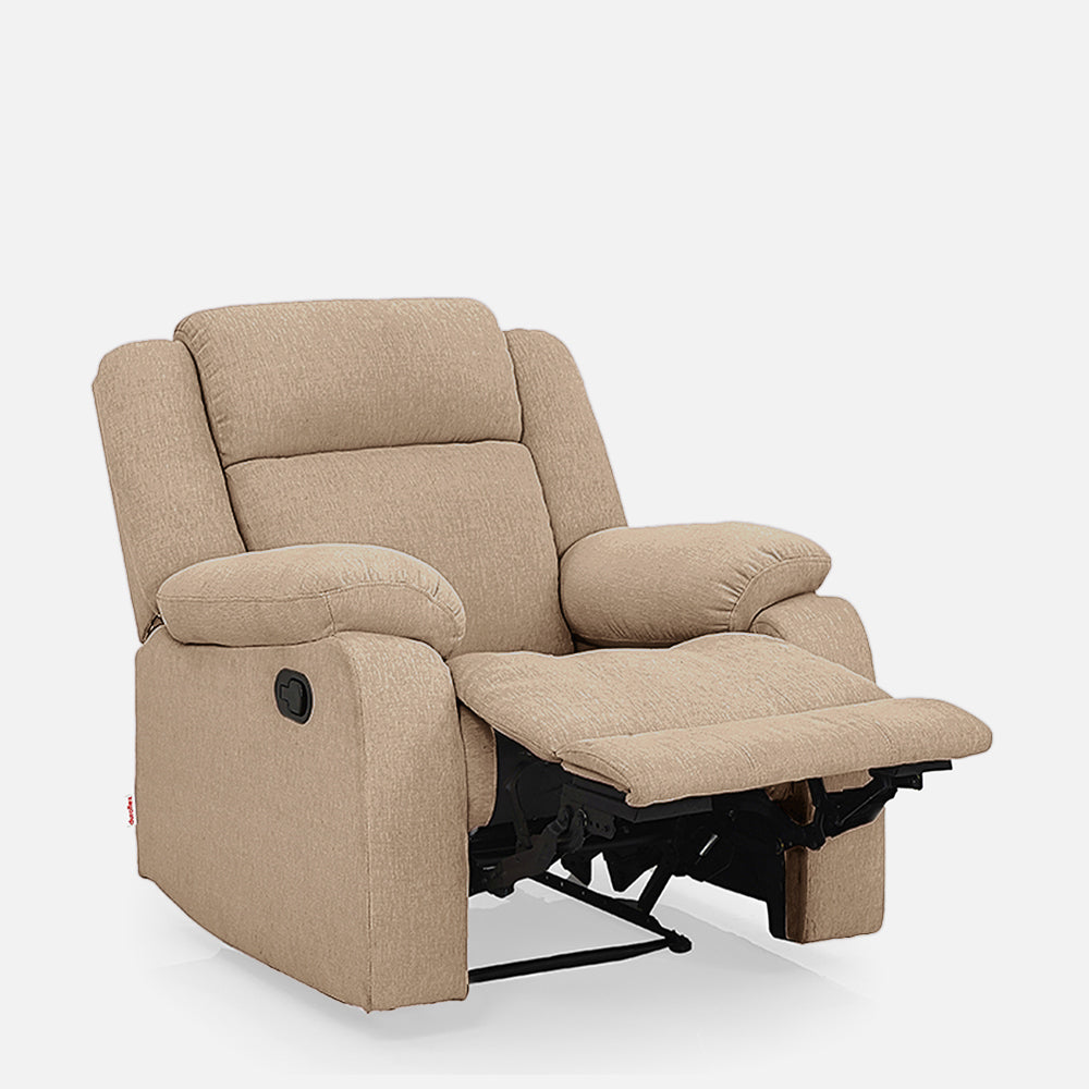 Avalon Brown Fabric Recliner