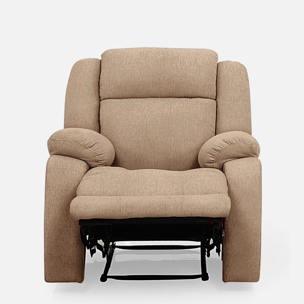 Avalon Motorized Electric Powered Brown Fabric Recliner