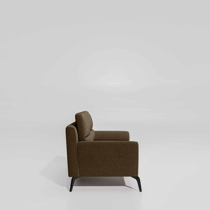 Octave 2 Seater Water & Stain Repellent Fabric - Dark earth