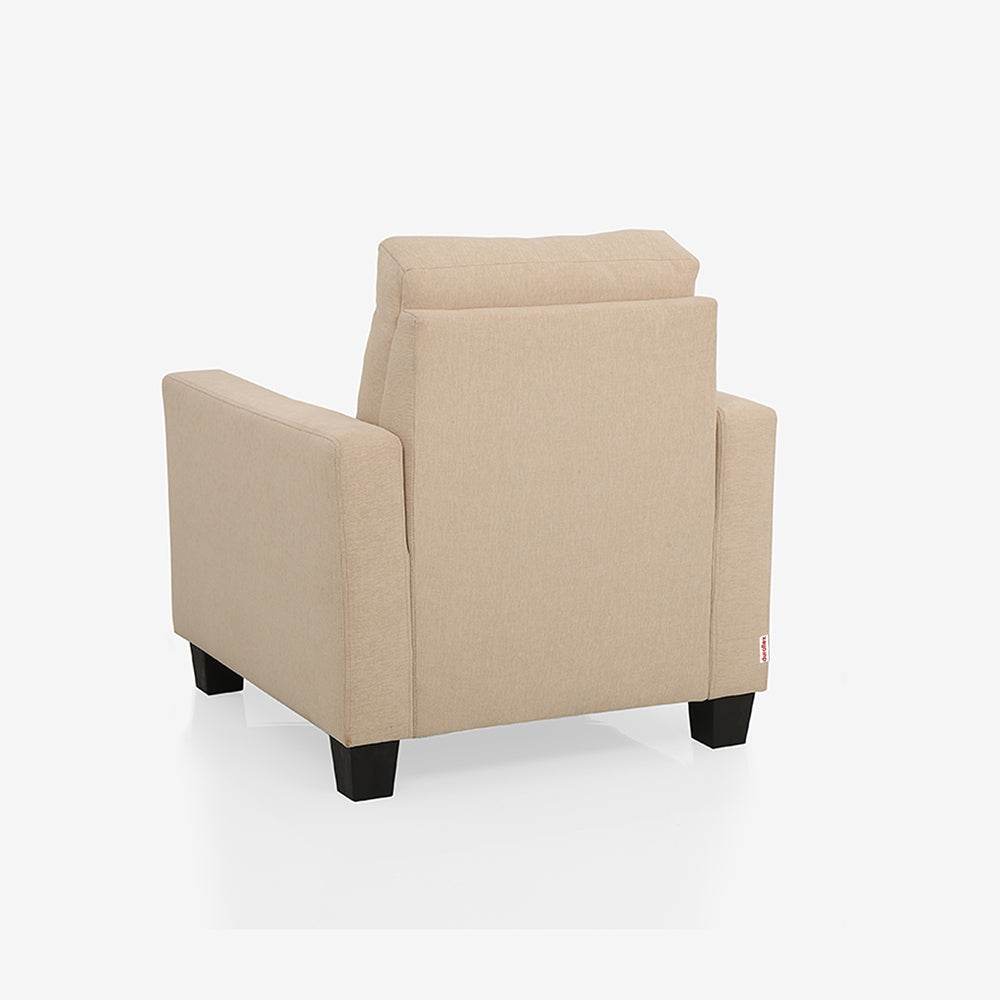 Ease Fabric Sofa | 1 seater | Beige |  Duroflex Furniture
