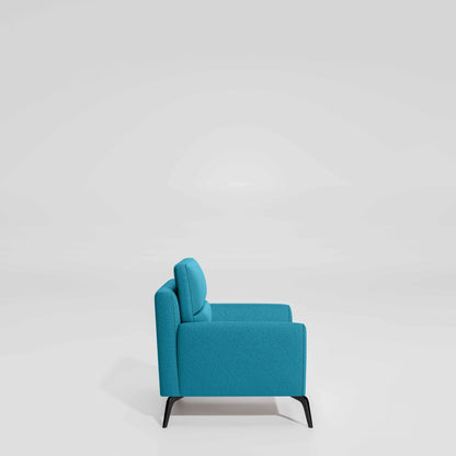 Octave 1 Seater Seater-Suede fabric - Celestial blue