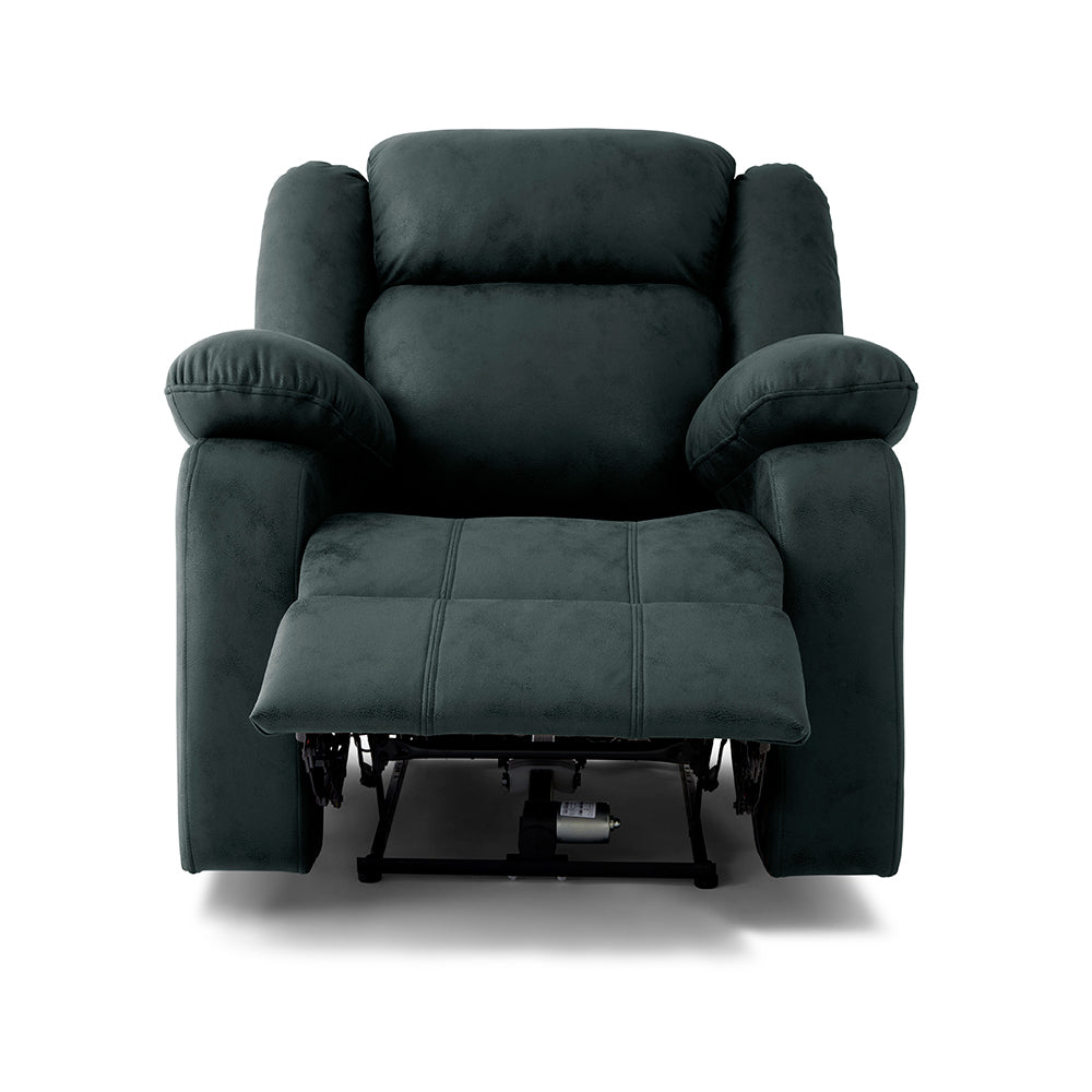Avalon Motorized Electric Powered Midnight Blue Suede Recliner
