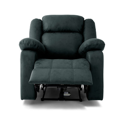 Avalon Motorized Electric Powered Midnight Blue Suede Recliner