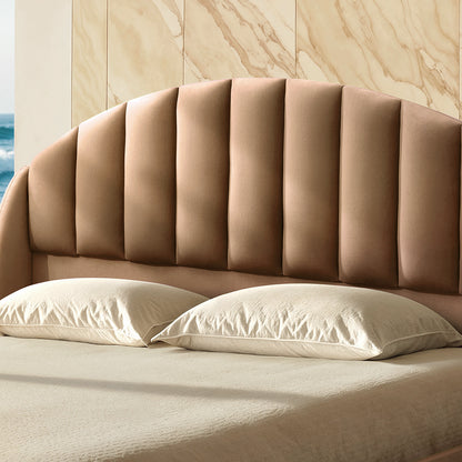 Wave Plus Adjustable Bed Celeste Upholstered Bed (Brown)+ Wave Kinect Strength Mattress 8"(20.3cm)