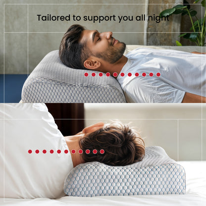 Dual Support Pillow (23 x 14 x 4 Inch) (58.4 x 35.5 x 10.1cm)