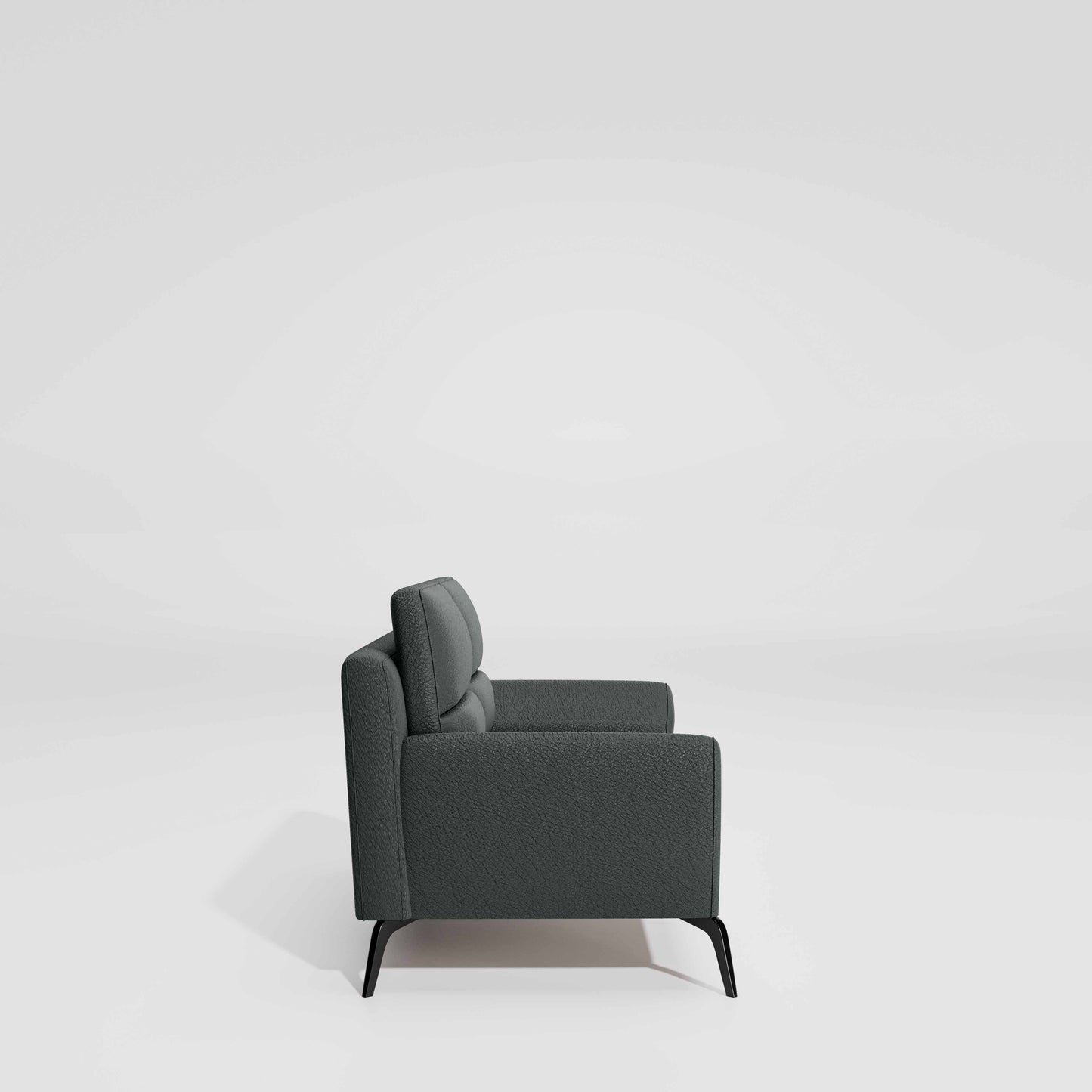 Octave 2 Seater Suede Fabric - Steel grey