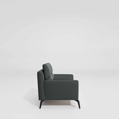 Octave 2 Seater Suede Fabric - Steel grey