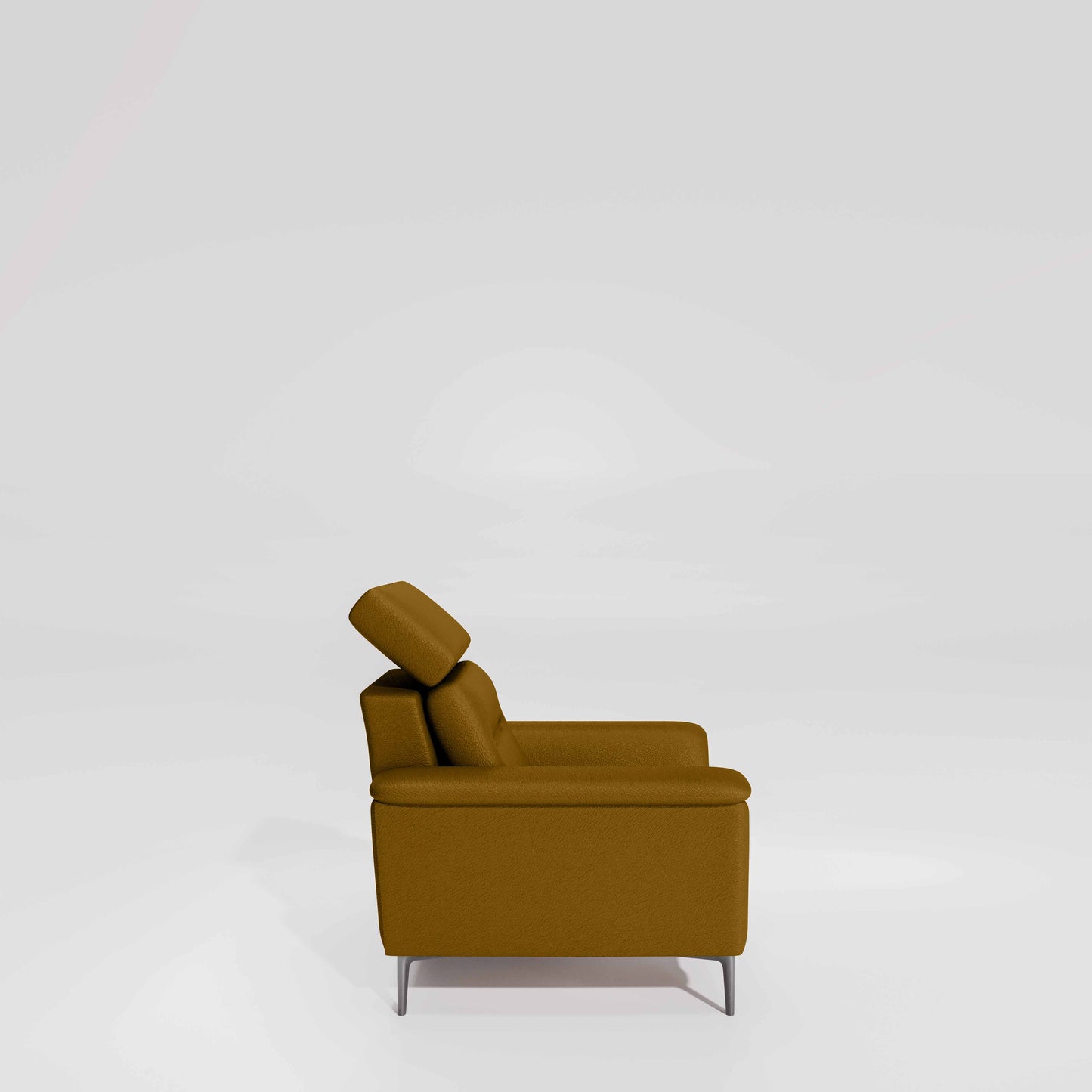 Cresendo 1 Seater Leatherette fabric - Golden Orange