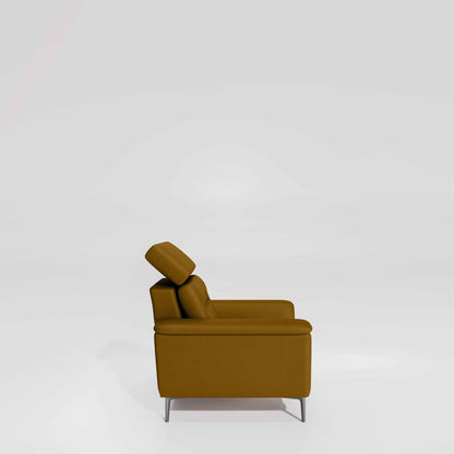 Cresendo 1 Seater Leatherette fabric - Golden Orange