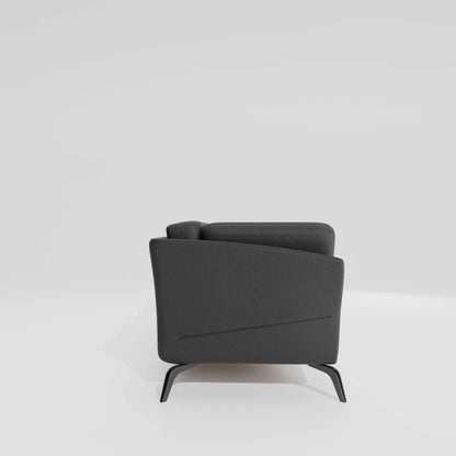 Symphony 2 Seater Suede fabric - Steel grey