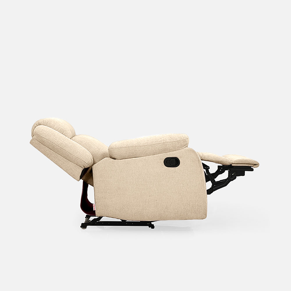 Avalon Beige Fabric Recliner