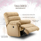 Avalon Posture pro Rocking & Rotating Single Seater Premium Leatherette Recliner, Beige, Motorized