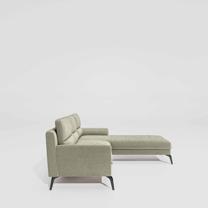 Octave 2 Seater Sofa with RH Lounger Water & Stain Repellent Fabric  - Pistachio Shell