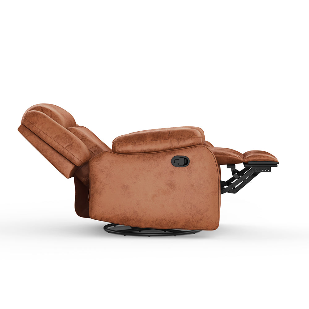 Avalon Desert Orange Suede Recliner