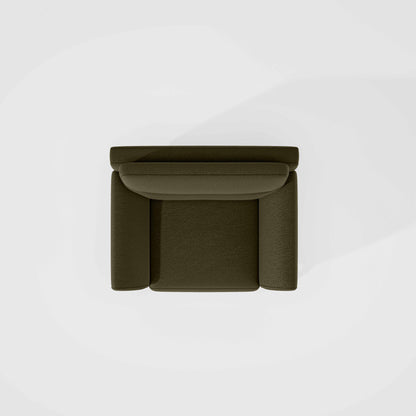 Octave 1 Seater Seater-Suede fabric - Avocado