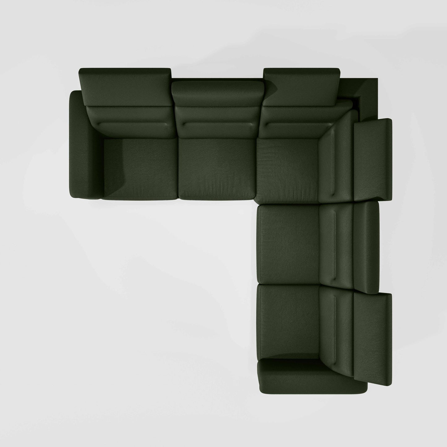 Crescendo 2 Seater + Corner + 2 Seater Leatherette Fabric - Black Forest