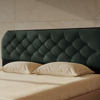 Wave Plus Adjustable Bed Serene Upholstered Bed (Green)+ Wave Kinect Strength Mattress 8"(20.3cm)