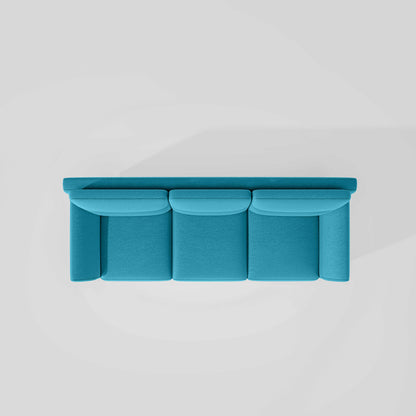 Octave 3 Seater Suede Fabric - Celestial blue