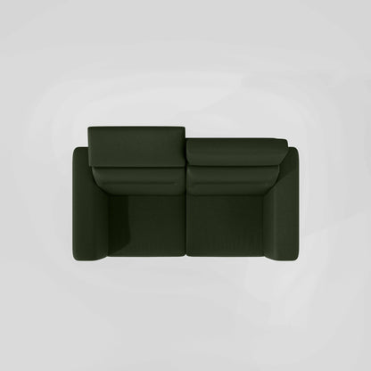 Cresendo 2 Seater Leatherette fabric - Black Forest
