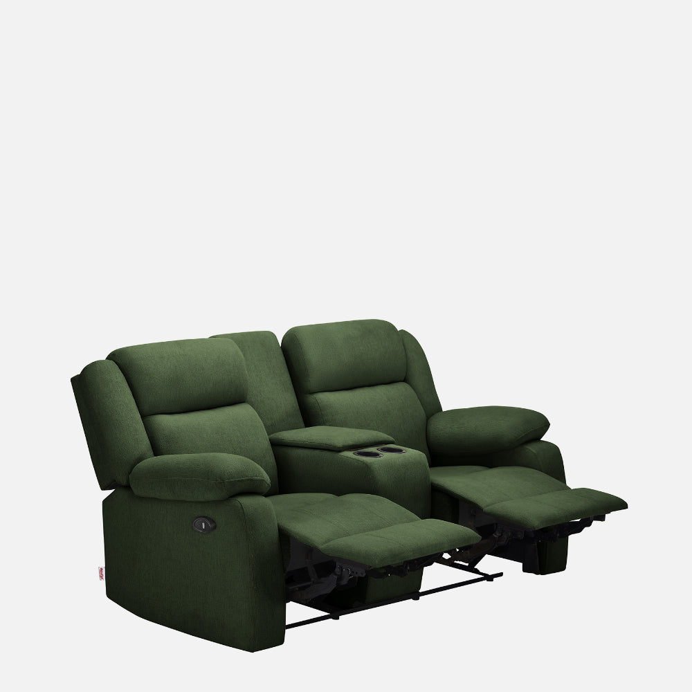 Avalon E Twin Motorized Recliner |  2 seater | Sap Green |  Duroflex Furniture
