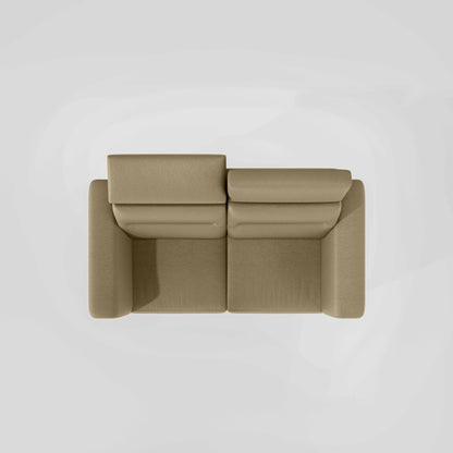Cresendo 2 Seater Leatherette fabric - Pebble