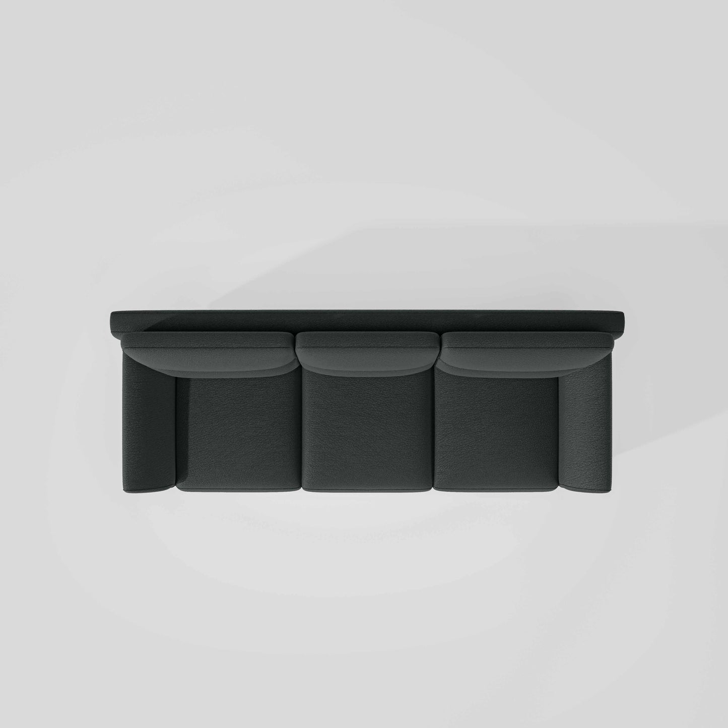 Octave 3 Seater Suede Fabric - Steel grey