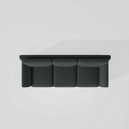 Octave 3 Seater Suede Fabric - Steel grey