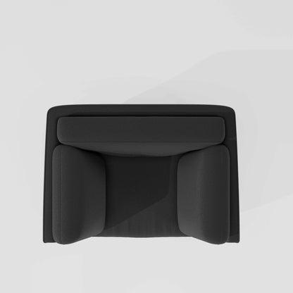 Symphony 1 Seater Suede fabric - Steel Grey